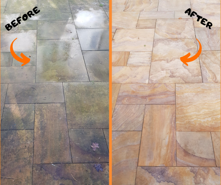 SANDSTONE CLEAN BEFORE AND AFTER: Swipe To View More Images