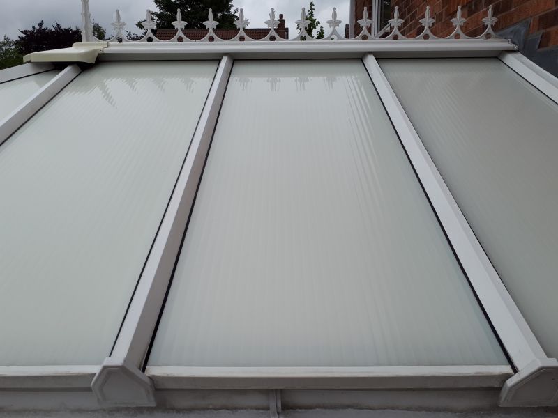 Conservatory soft wash roof cleaning services,

After photo from conservatory clean in Hucknall: Swipe To View More Images