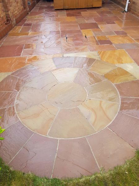 Finished picture of this patio clean in Mansfield. The owner then requested for the patio to be sealed to prolong the clean!: Swipe To View More Images