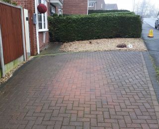 Block paving drive in Mansfield for a deep clean: Click Here To View Larger Image