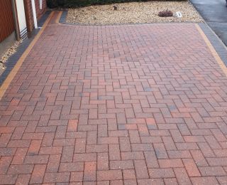 Block paving cleaned & ready for resanding once dry in Mansfield: Click Here To View Larger Image