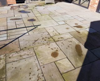 SANDSTONE PATIO BEFORE: Click Here To View Larger Image