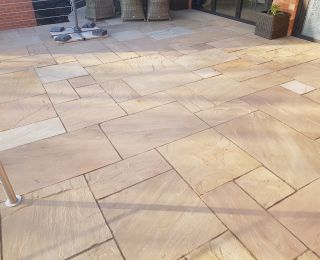 SANDSTONE PATIO AFTER: Click Here To View Larger Image
