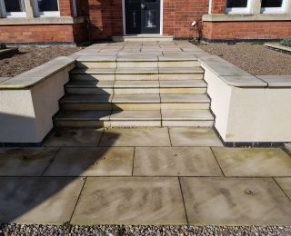 SANDSTONE STEPS BEFORE: Click Here To View Larger Image