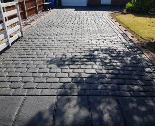 Driveway clean Mansfield AFTER: Click Here To View Larger Image