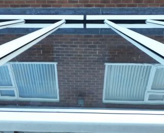 conservatory clean completed in Hucknall with a glass roof: Click Here To View Larger Image