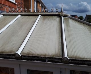 Conservatory roof cleaning services,

Before photo from conservatory clean in Hucknall: Click Here To View Larger Image
