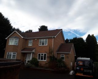 Roof clean completed, followed by the biocidal wash applied to prolong the clean. all Windows Frames, Gutters, Soffits & Fascias cleaned. completely transformed the appearance of this home. contact us for your free no obligation quotation: Click Here To View Larger Image