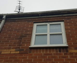 UPVC gutters, soffits & Fascias in need of a Deep clean on this property in Hucknall.: Click Here To View Larger Image