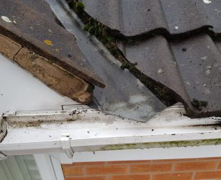Gutter clearing completed on this property in Newstead near Hucknall.: Click Here To View Larger Image